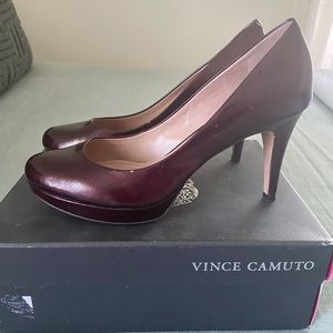 Ruby colored patten leather